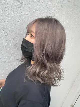 セミロング カラー 後藤紗英/髪質改善 /オリーブベージュのヘアスタイル