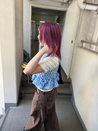カラー ブリーチカラー🎀 寺門美優のヘアスタイル