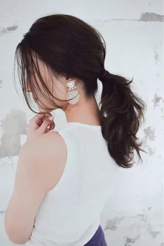 セミロング カラー パーマ ヘアアレンジ メンズ キッズ ネイル マツエク・マツパ MODEK's西宮店 マネージャー神道有基のヘアスタイル