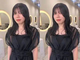 セミロング カラー tomu/天神大名/ 透明感カラー🐧のヘアスタイル