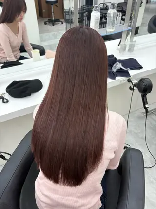 ロング カラー kazuki🍑韓国 トレンド暖色🫗のヘアスタイル