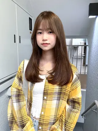 ロング カラー 似合わせ小顔レイヤー 🎀nonokaのヘアスタイル