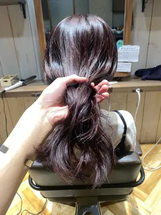 セミロング カラー 美髪改善・ブリーチ tadasuke⭐️のヘアスタイル