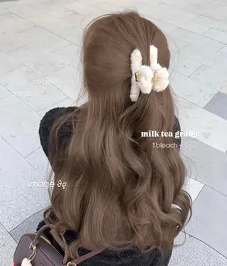 カラー 透ける透明感カラー 🤍anju🎀のヘアスタイル