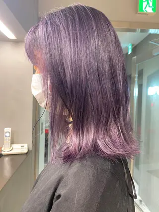 ミディアム カラー ヘアアレンジ #ブリーチカラー Akihoのヘアスタイル