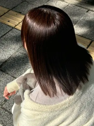 セミロング カラー 🍓ハイトーンカラー 🎀nene🍓のヘアスタイル