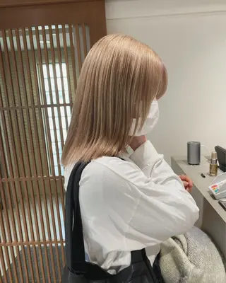 ミディアム カラー ダブルカラー ブリーチ/kaitoのヘアスタイル