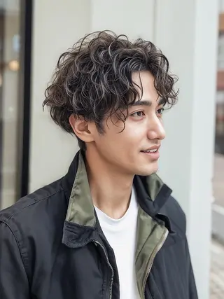 ロング パーマ メンズ パーマ特化美容師 🔥Yoshiyaのヘアスタイル