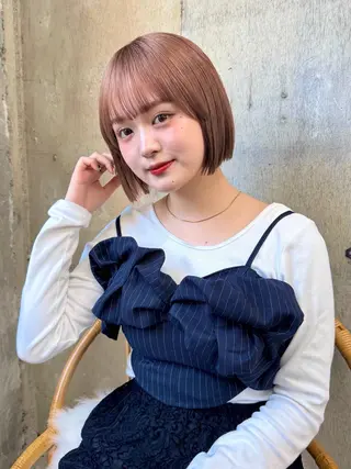 ショート カラー グレージュ/レイヤー /ボブ/moyu🎀のヘアスタイル