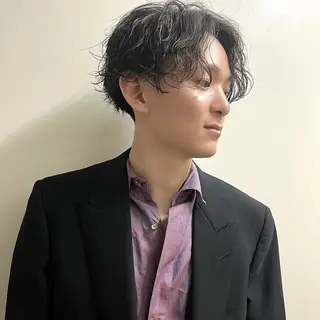 ミディアム パーマ メンズ est-r.Fukuoka所属・マエダルイ🫧 韓国ヘア🫧博多のヘアスタイル