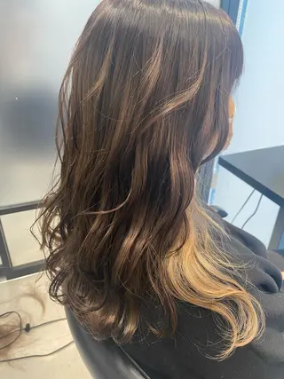 セミロング カラー SALOWIN新宿三丁目East3階所属・アイドルヘア 💓清水拓実のヘアスタイル