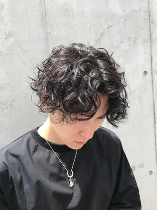 ショート パーマ メンズ 住本 大明のヘアスタイル