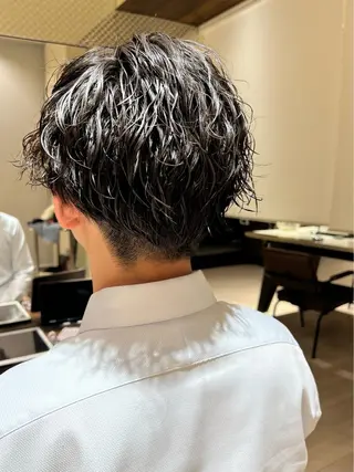 パーマ メンズ 韓国ヘア♡ 顔まわりカットayaのヘアスタイル