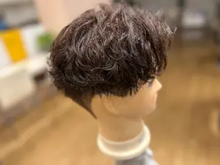 ショート パーマ メンズ カットサロンタカハシ所属・メンズカット　森 和磨のヘアスタイル
