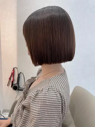 ショート 艶髪ストレート 縮毛矯正🍀本田拓也のヘアスタイル
