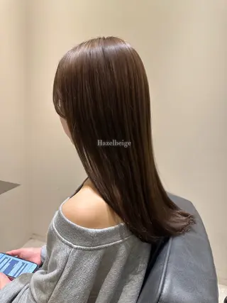 セミロング カラー 🫧ブリーチなし透明 感カラー🫧沼尻彩花のヘアスタイル