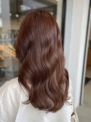 セミロング カラー 大場 優弥のヘアスタイル
