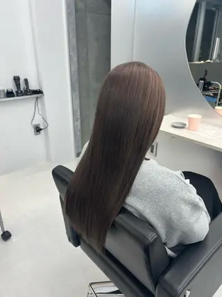 ロング カラー 👑垢抜け韓国ヘア ハッシュカット唯澄のヘアスタイル