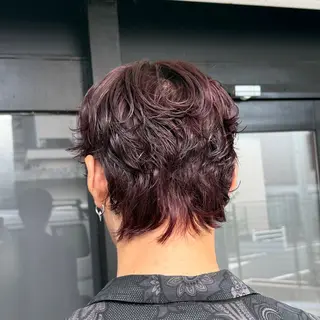ショート カラー パーマ 透明感カラー/パーマ 🌀アオノアユミのヘアスタイル
