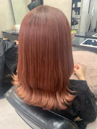 ミディアム カラー ヘアアレンジ SALOWIN Frente店所属・個室で似合わせ好印象 🧡外山弥千代のヘアスタイル