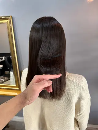 ロング カラー 渡辺俊介 暗髪カラー /美髪矯正/髪質改善のヘアスタイル