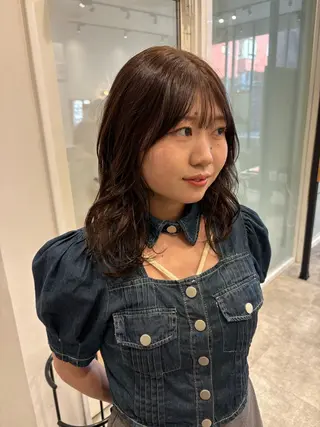 ミディアム カラー ヘアアレンジ メンズ 坂本 エマのヘアスタイル