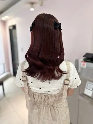 セミロング カラー ヘアアレンジ yuuna モデル募集中🤍のヘアスタイル