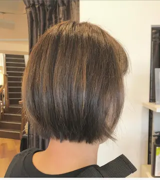 ミディアム カラー MOLLA 浅香山店所属・谷口ゆめ/縮毛矯正/ カット/美眉ワックスのヘアスタイル