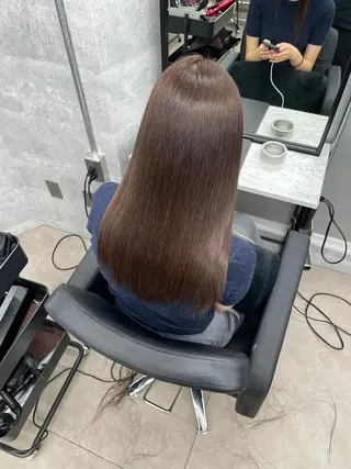 セミロング 縮毛矯正が得意です SORAのヘアスタイル