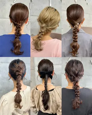 ロング ヘアアレンジ カコ/レイヤーカット ヘアアレンジのヘアスタイル