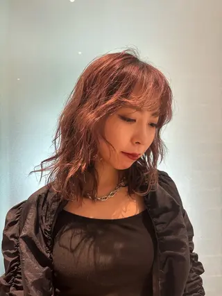 ミディアム カラー レイヤー/お洒落 🎵ハイトーン/りりのヘアスタイル