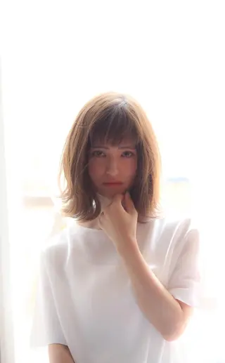 ミディアム カラー パーマ ヘアアレンジ ネイル マツエク・マツパ eyelush color world庄内駅前所属・シールエクステ／豊中 吉田孝司のヘアスタイル