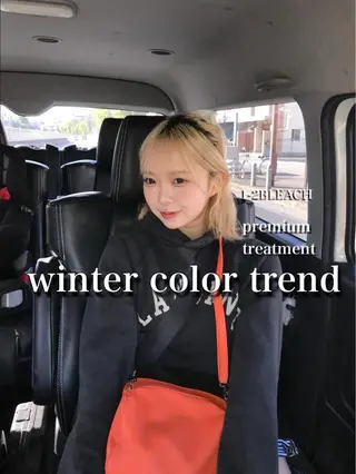 ロング 透明感ハイトーンヘア 🤍ririka🤍のヘアスタイル