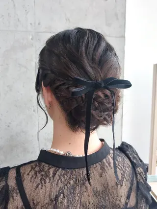 ミディアム ヘアアレンジ ヘアアレンジ/透明感 カラー/AKARIのヘアスタイル