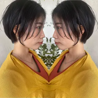 ショート カラー 京都大人女性ショート 徒歩1分/秋山のヘアスタイル