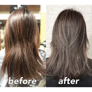 ミディアム カラー KIZU 髪質改善 オカルト怪談のヘアスタイル