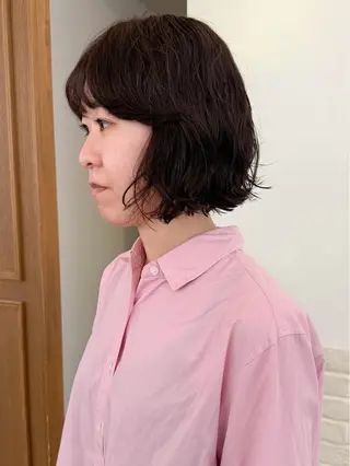 ミディアム パーマ ENIEN MAKE’S 立川所属・ミカ💫/パーマ/ ボブ/暖色カラーのヘアスタイル