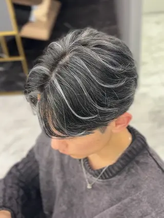 カラー メンズ 𝐚𝐨𝐢 メンズ ‪‪/メッシュのヘアスタイル