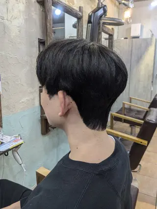 ショート メンズ ボブパーマ/メンズ カワカミサトミ🐨のヘアスタイル
