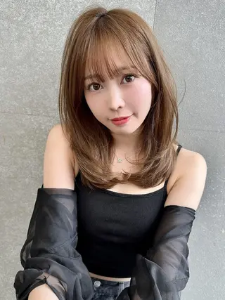 セミロング カラー 《髪質改善✖️オリー ブ🧸》小嶋拓也のヘアスタイル