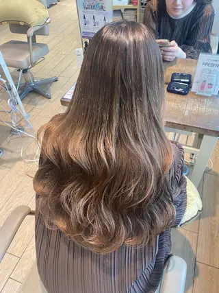 ロング カラー ヘアアレンジ RIHO/愛されモテ /透明感カラーのヘアスタイル