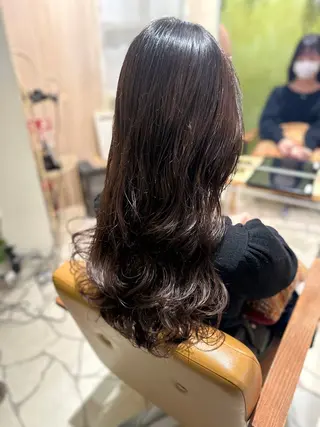 ロング パーマ 韓国風レイヤーカット 🇰🇷❕モカのヘアスタイル