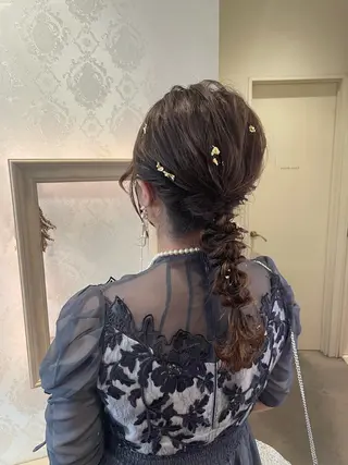 ヘアアレンジ 🍪ヨシイハルネ🍪 ラベンダーカラーのヘアスタイル