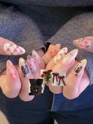 ネイル 3dパーツ/流行り 👧shushu❤️のネイルデザイン