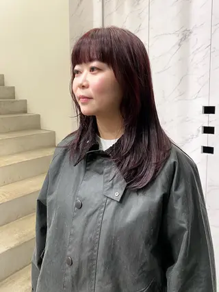 ロング カラー マツザキ マナトのヘアスタイル
