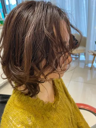ミディアム カラー 福島成美/髪質改善 縮毛矯正/カラーのヘアスタイル