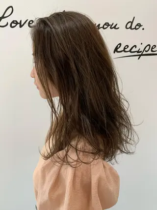 セミロング カラー 中村 優太のヘアスタイル