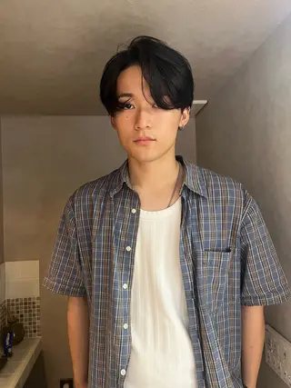 カラー パーマ メンズ nishido ハイライト/メンズのヘアスタイル