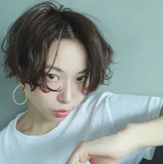 ショート パーマ 松谷 遼のヘアスタイル