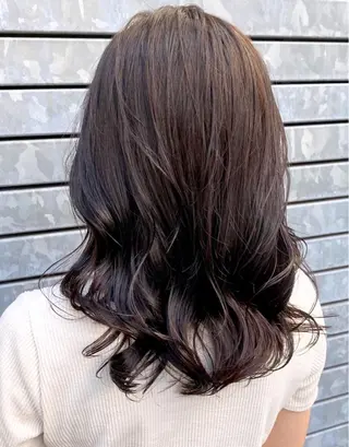 セミロング 縮毛矯正☆白髪ぼかし 専門ゆうぞうのヘアスタイル